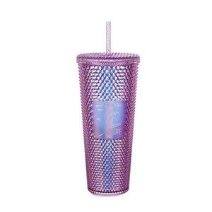 Walt Disney World 50th Anniversary Geometric Starbucks Tumbler With Straw Pink